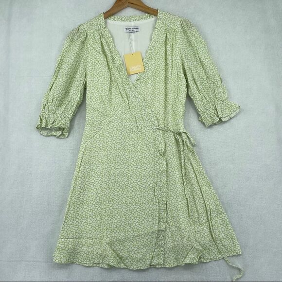 Charlie Holiday Floral Wrap Dress NWT - Picture 2 of 11